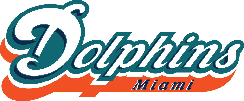 Miami Dolphins 1997-2012 Wordmark Logo iron on paper